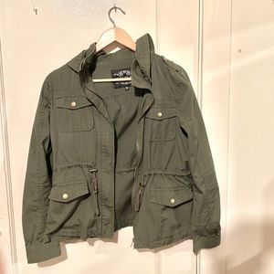 Olive green jean jacket